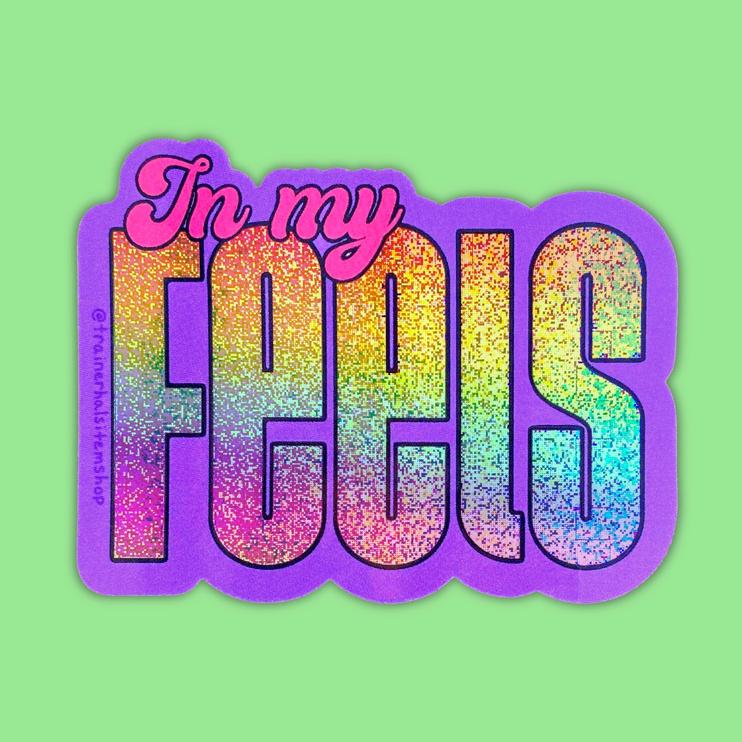 Sad Girl Era Glitter Sticker | In My Feels Holographic Decal