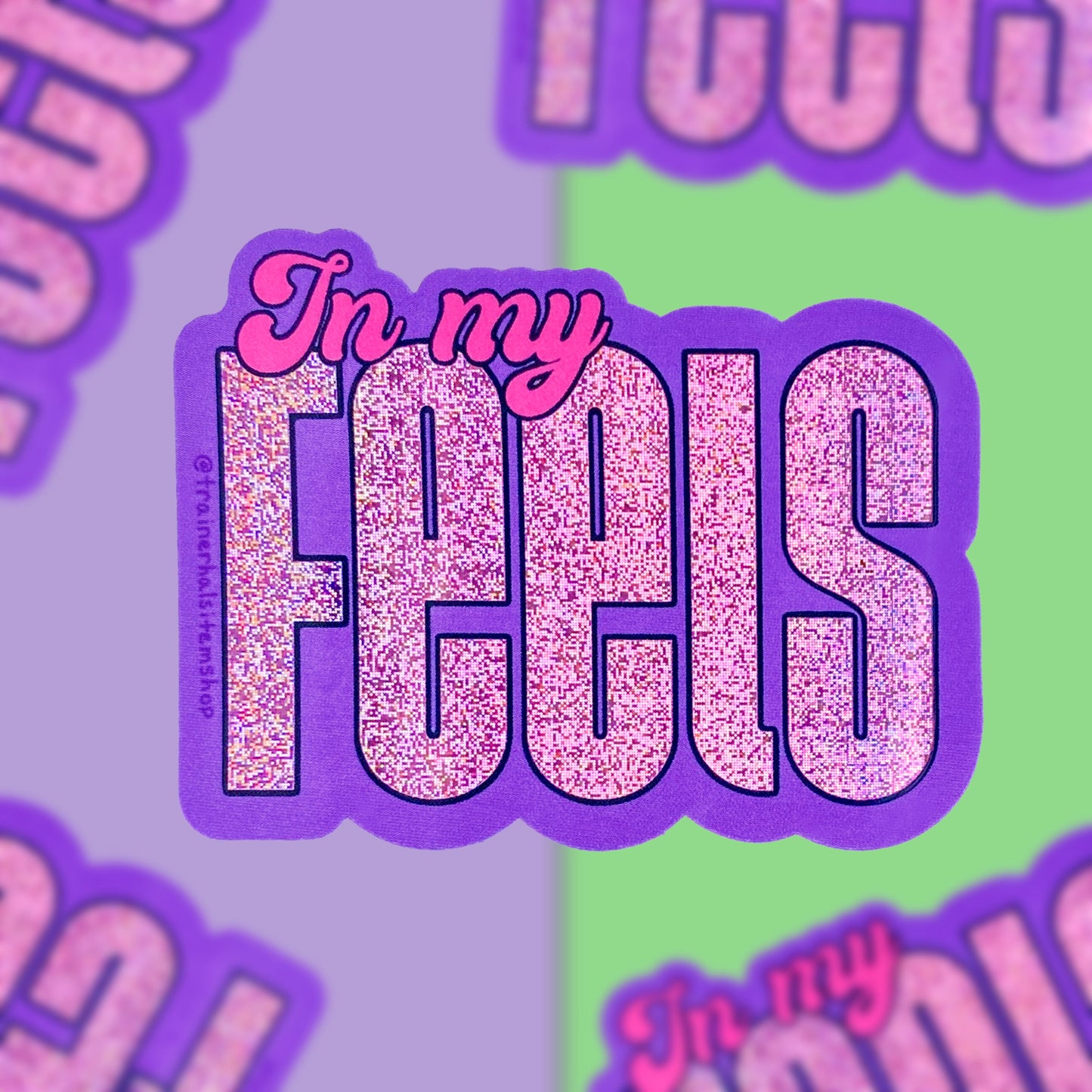 Sad Girl Era Glitter Sticker | In My Feels Holographic Decal