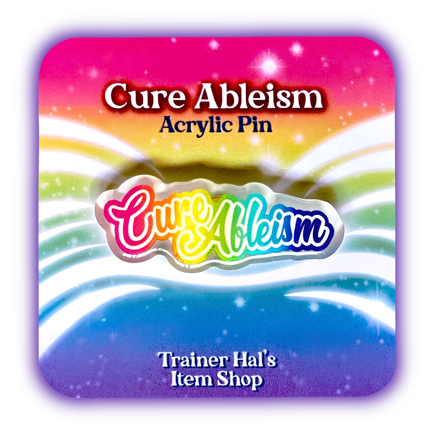 Disability Pride Pin | Rainbow 90s Nostalgia