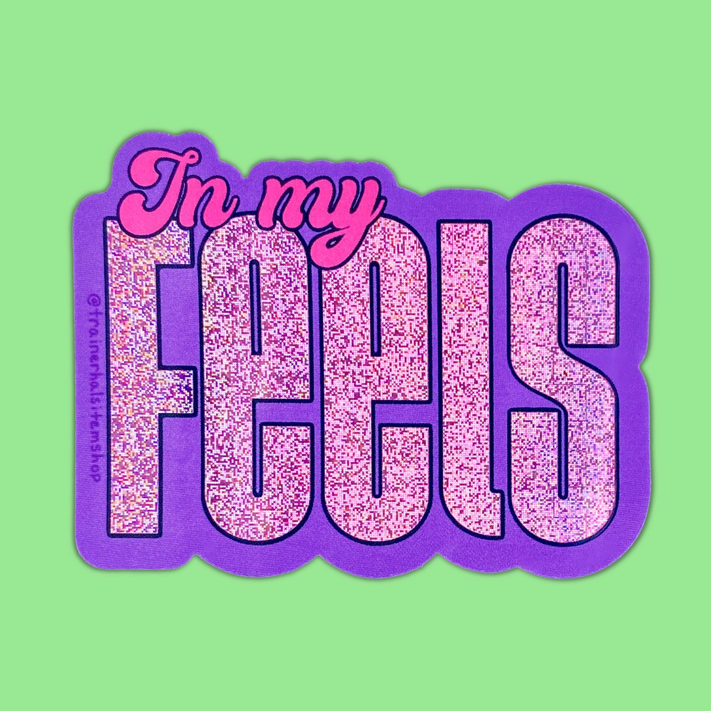 Sad Girl Era Glitter Sticker | In My Feels Holographic Decal