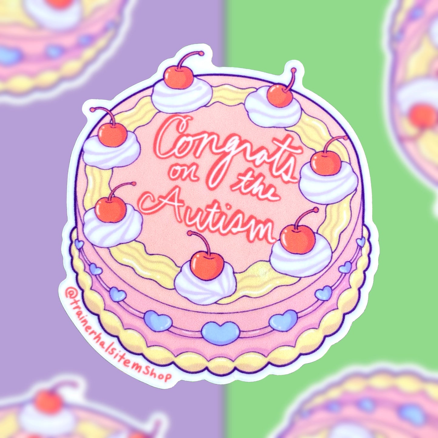 Congrats on the Autism Cake Sticker | Diagnosis Celebration Decal