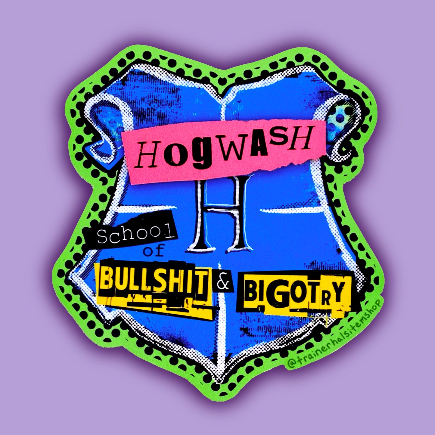 Anti-TERF Wizard School Sticker | Trans Pride Punk Decal