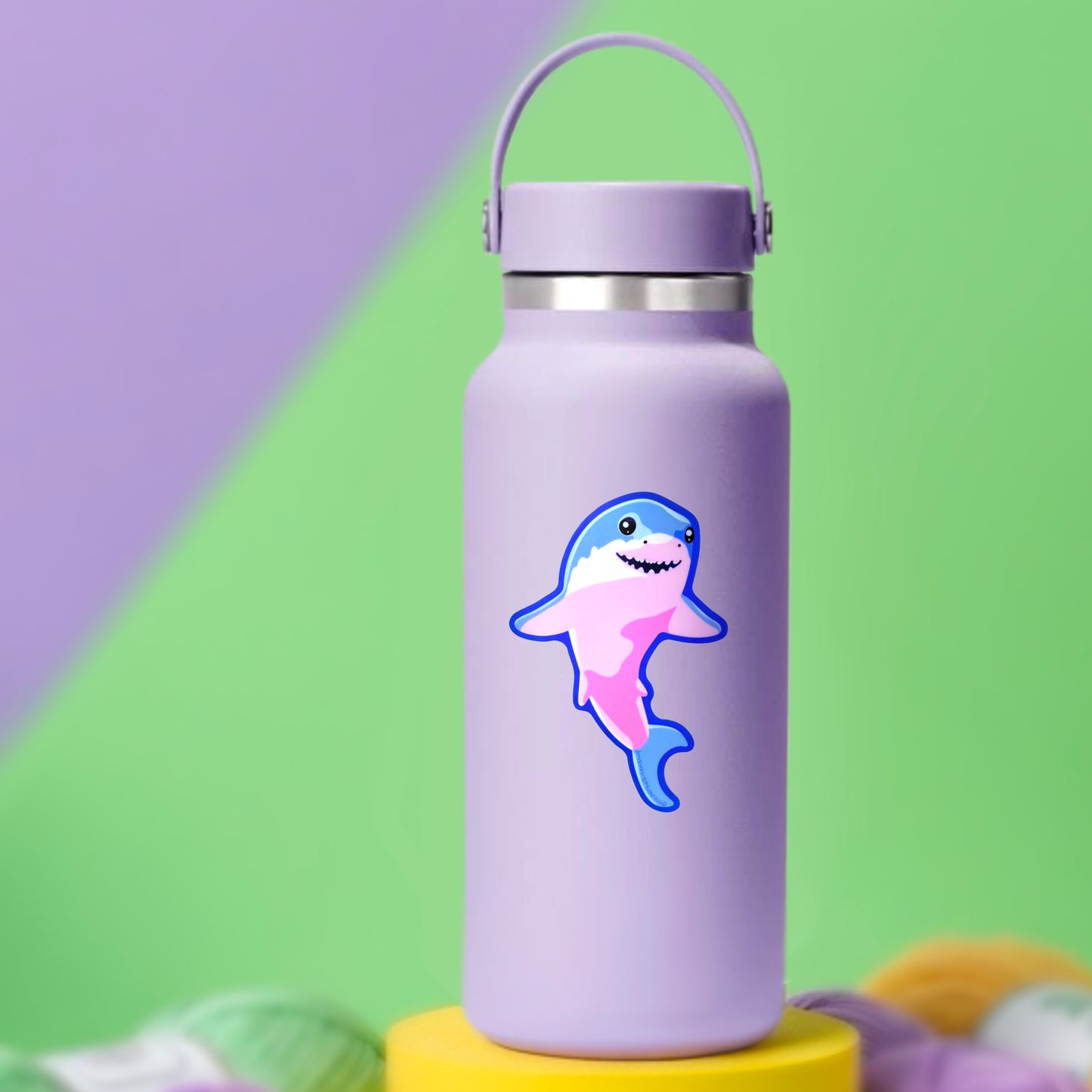 Trans Pride Shark Sticker | Cute Nostalgic Blåhaj Decal