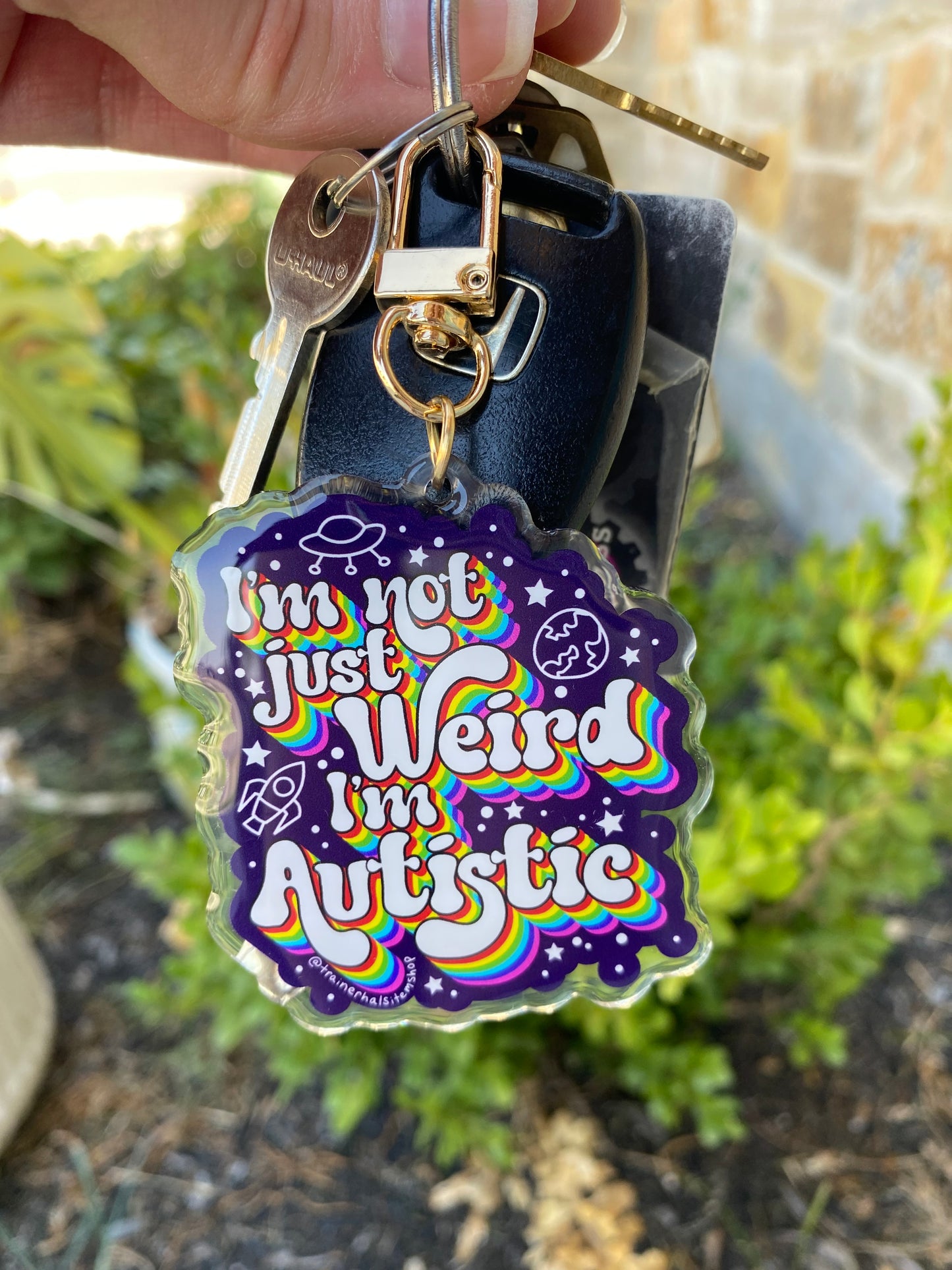 Autism Pride Keychain | Neurodiversity Affirming Key Fob Charm