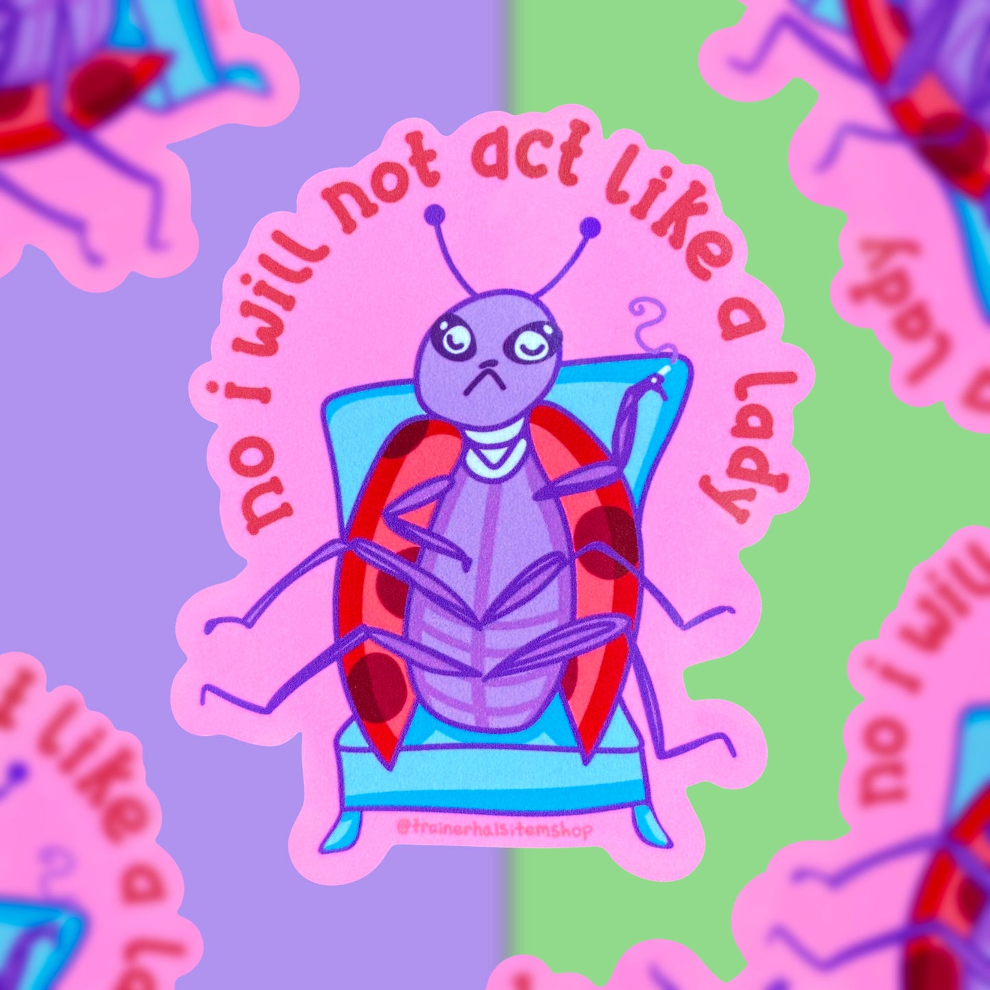 Femme Empowerment Sticker | Powerful Feminist Ladybug Decal