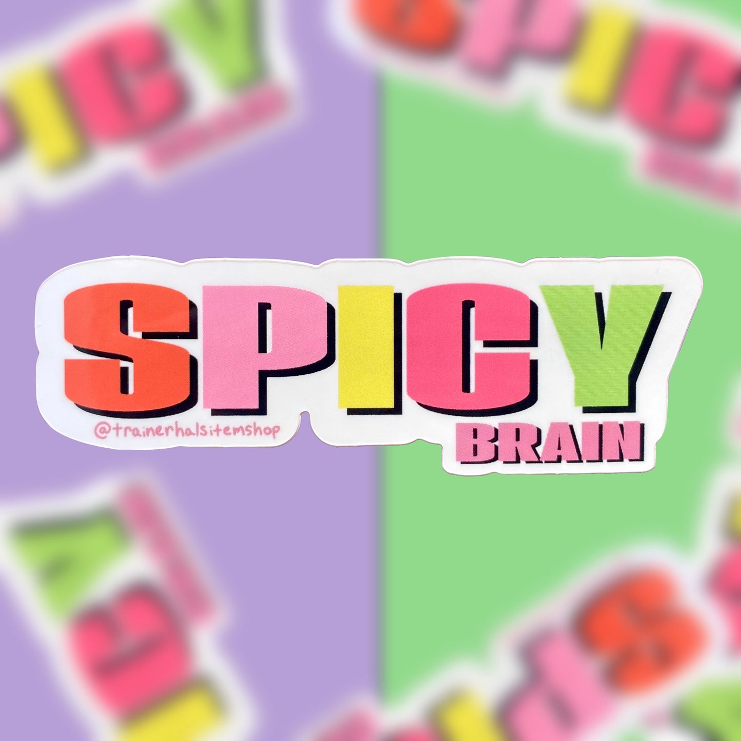 Y2K Neurospicy Sticker | Spicy Brain Neurodivergent Pride Decal