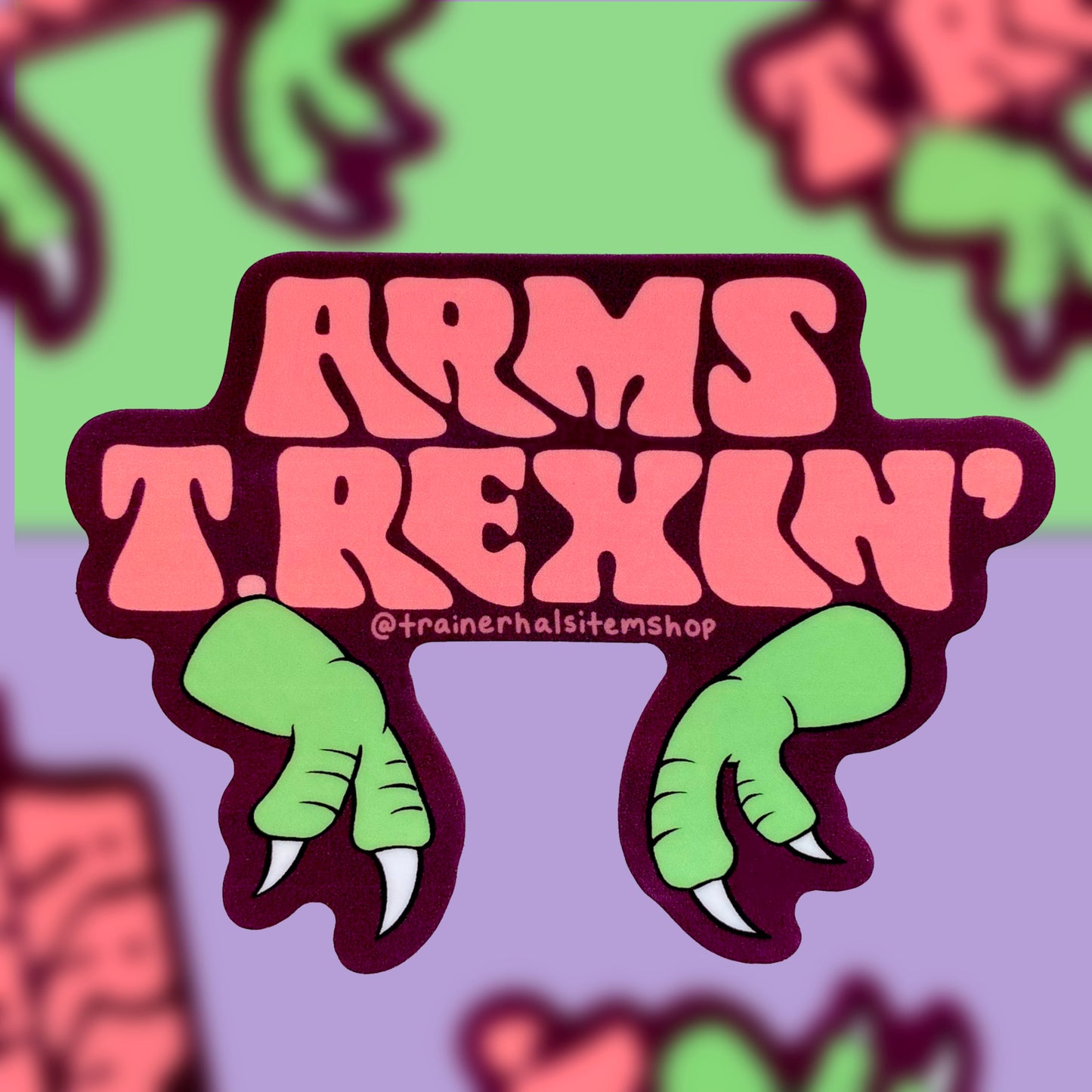 T. Rex Arms Neurodiversity Sticker | Autism Pride Dinosaur Decal