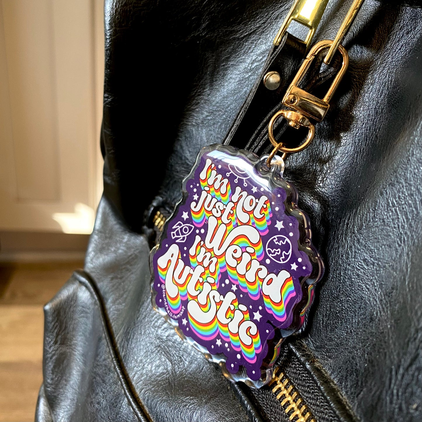 Autism Pride Keychain | Neurodiversity Affirming Key Fob Charm