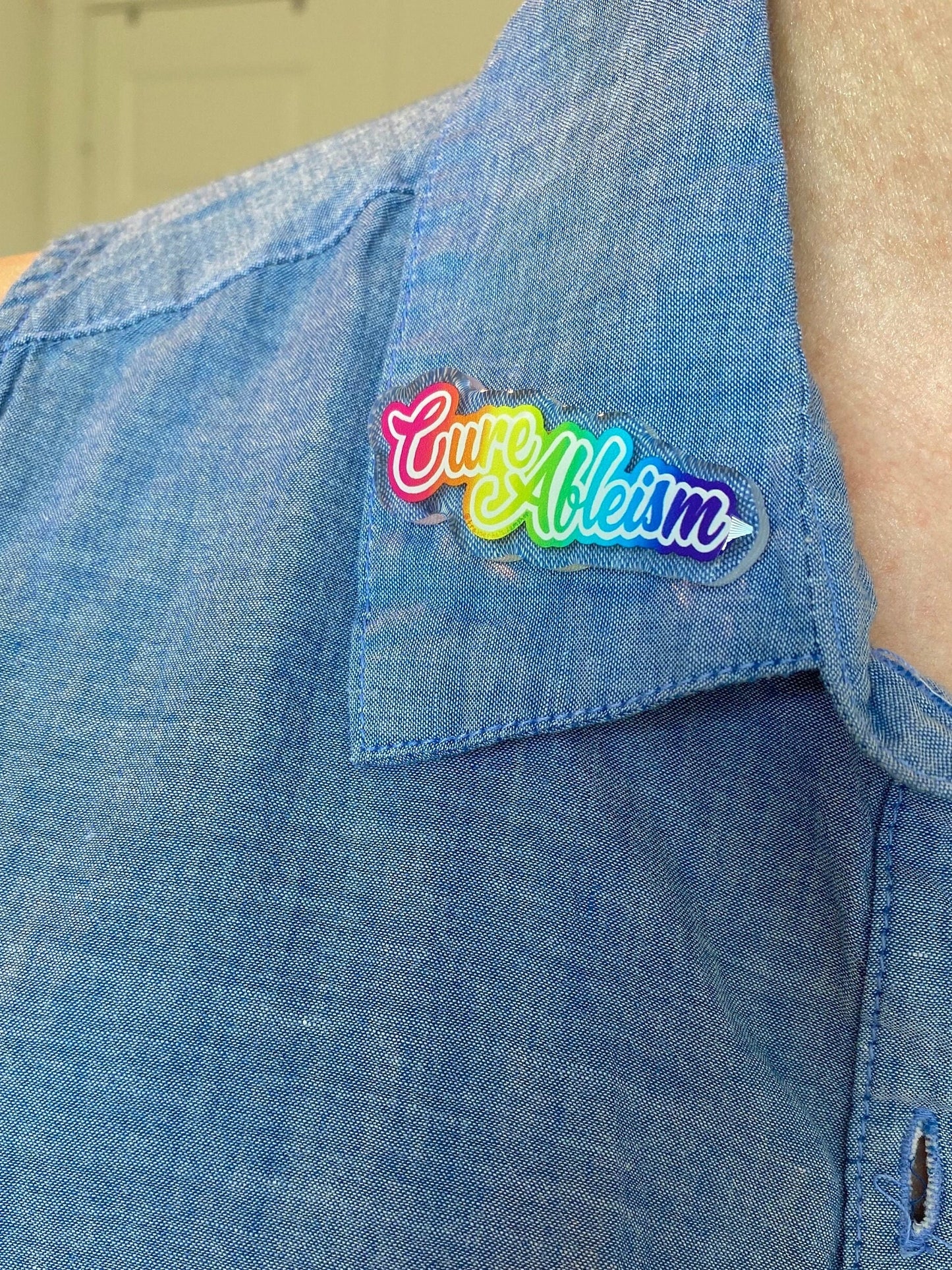 Disability Pride Pin | Rainbow 90s Nostalgia