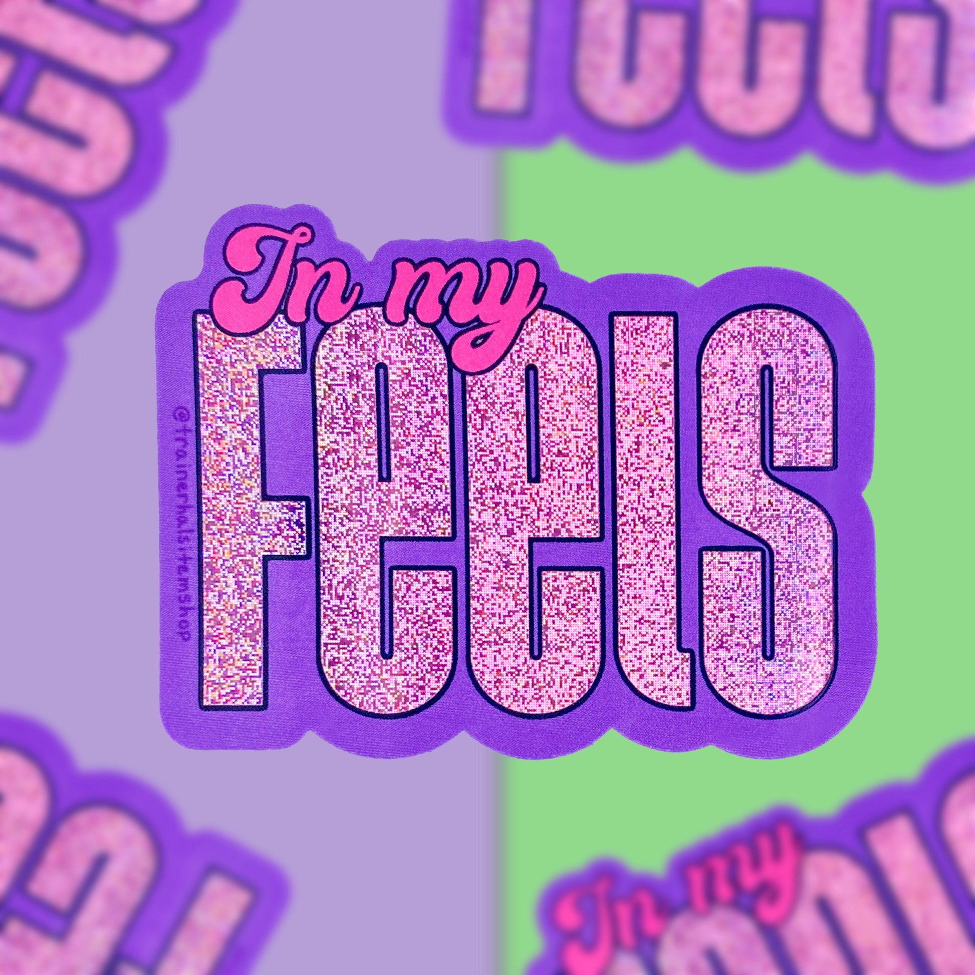 Sad Girl Era Glitter Sticker | In My Feels Holographic Decal