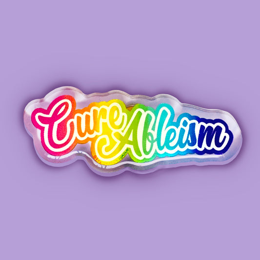 Disability Pride Pin | Rainbow 90s Nostalgia 