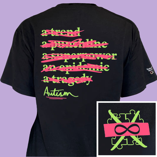 Autism Pride Shirt | Pink & Green Punk Neurodiversity Graphic Tee Therapy SPED Teacher