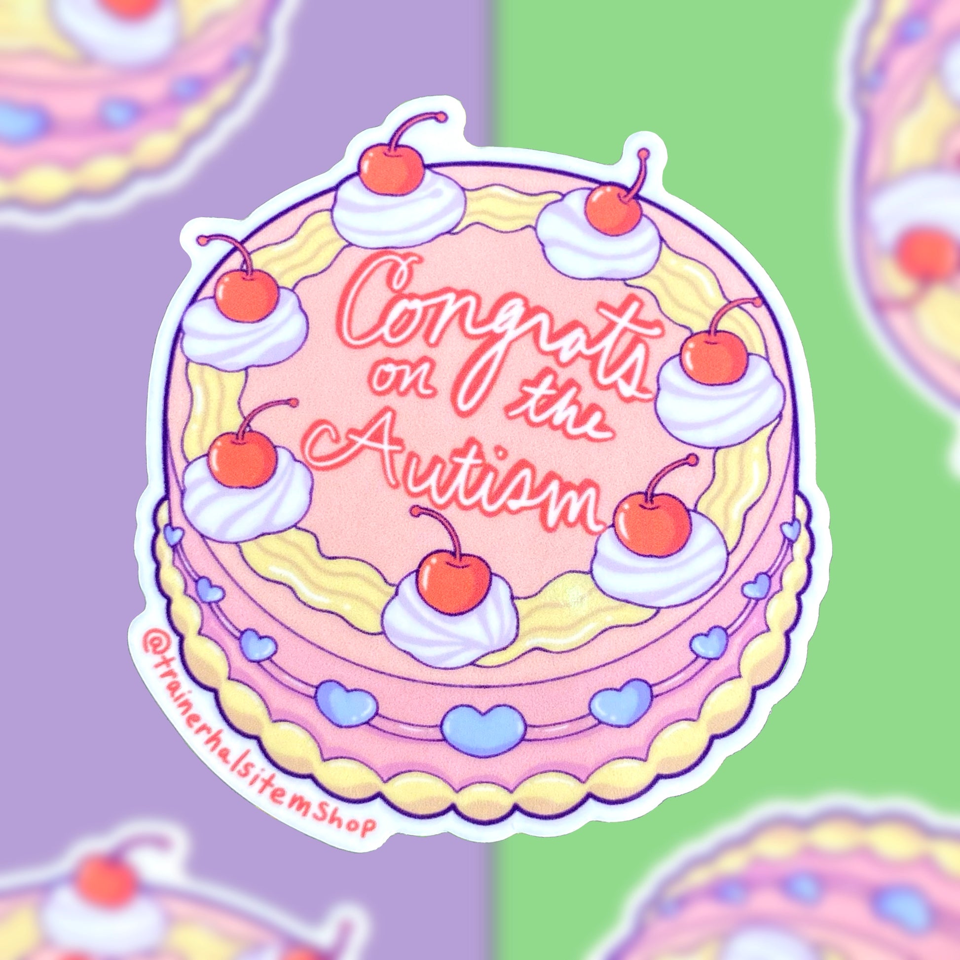 Congrats on the Autism Cake Sticker | Diagnosis Celebration Decal