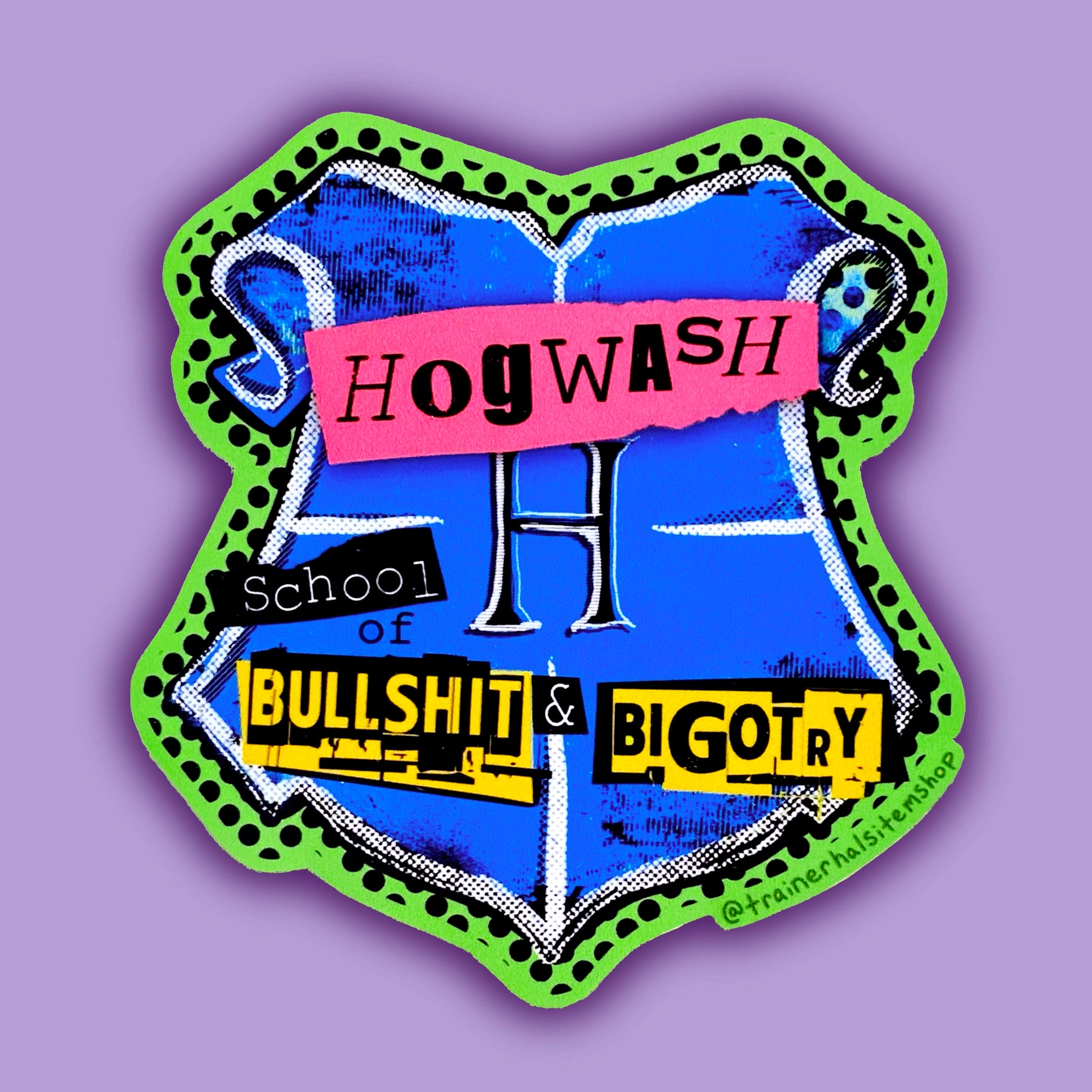 Anti-TERF Wizard School Sticker | Trans Pride Punk Decal