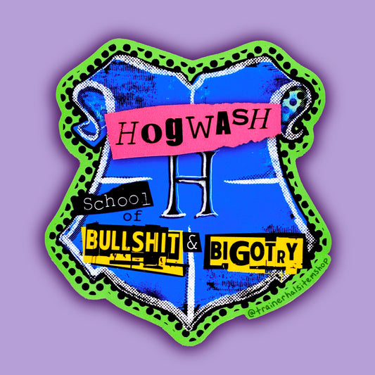 Anti-TERF Wizard School Sticker | Trans Pride Punk Decal