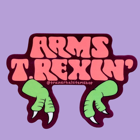 T. Rex Arms Neurodiversity Sticker | Autism Pride Dinosaur Decal