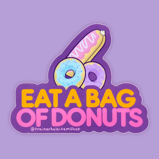 Eat a Bag of Dicks Sticker | Funny Donut Decal