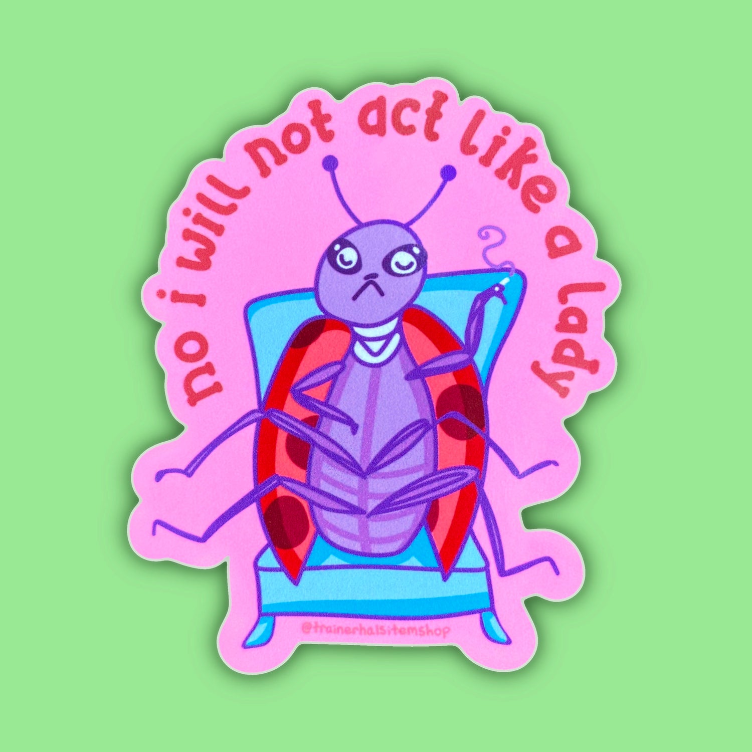 Femme Empowerment Sticker | Powerful Feminist Ladybug Decal