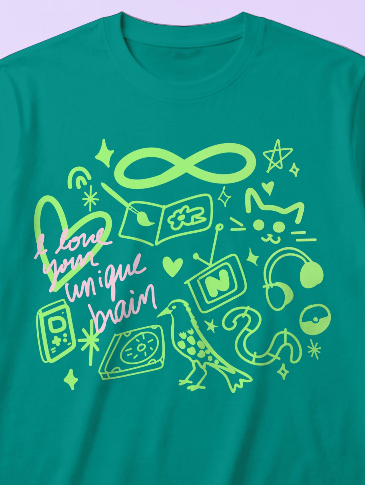 Neurodivergent Doodle Art Graphic Tee — Autism ADHD Gift