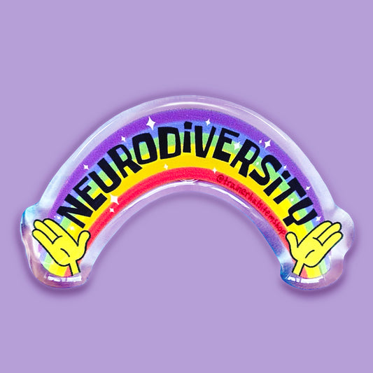 Neurodiversity Rainbow Pop Culture Pin | Autism & ADHD Awareness
