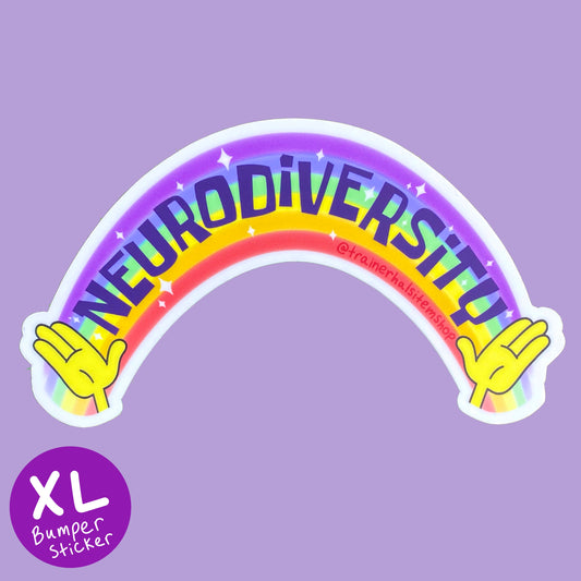 Neurodiversity Rainbow Bumper Sticker | Autism & ADHD Awareness Car Decal
