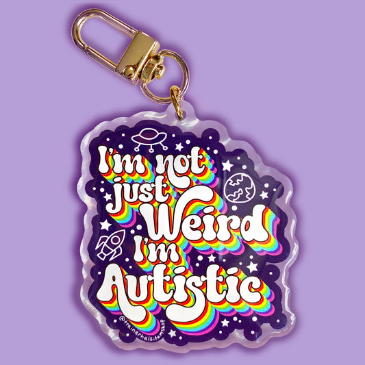 Autism Pride Keychain | Neurodiversity Affirming Key Fob Charm