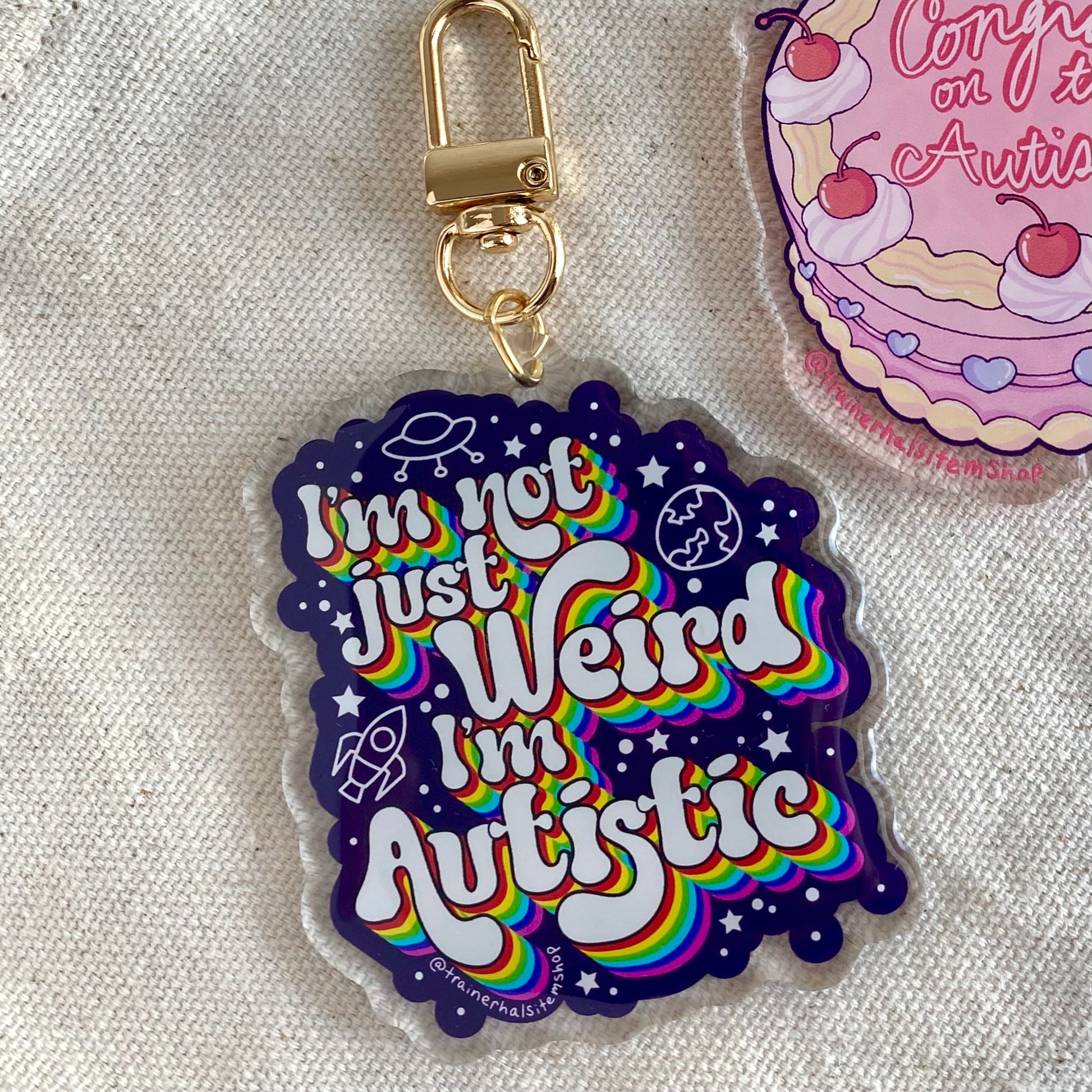 Autism Pride Keychain | Neurodiversity Affirming Key Fob Charm