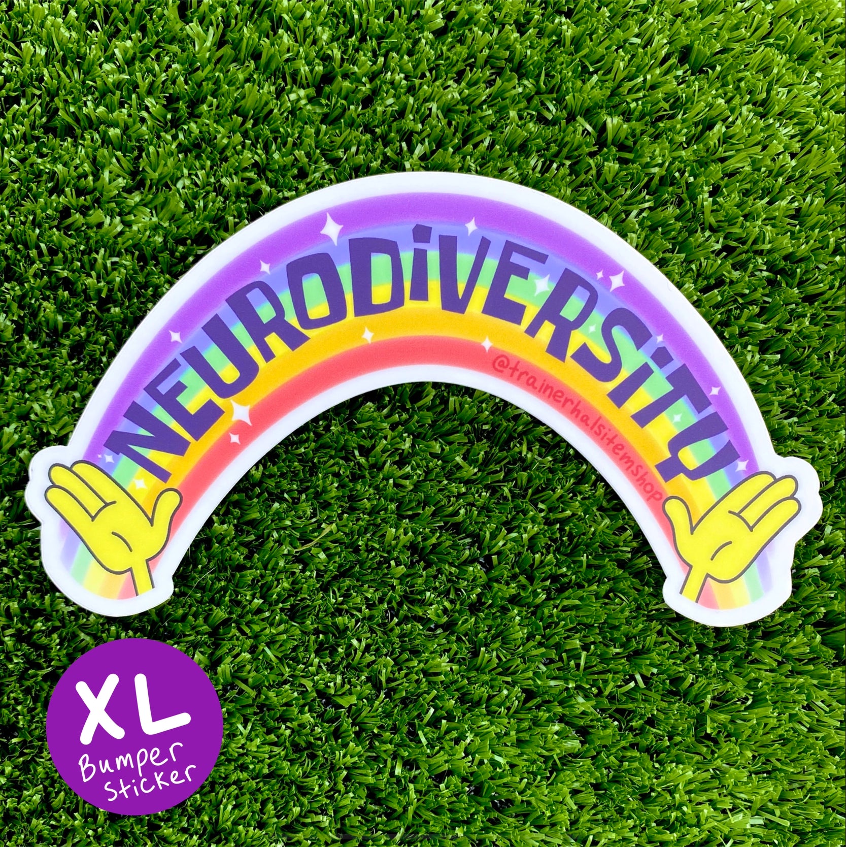 Neurodiversity Rainbow Bumper Sticker | Autism & ADHD Awareness Car Decal