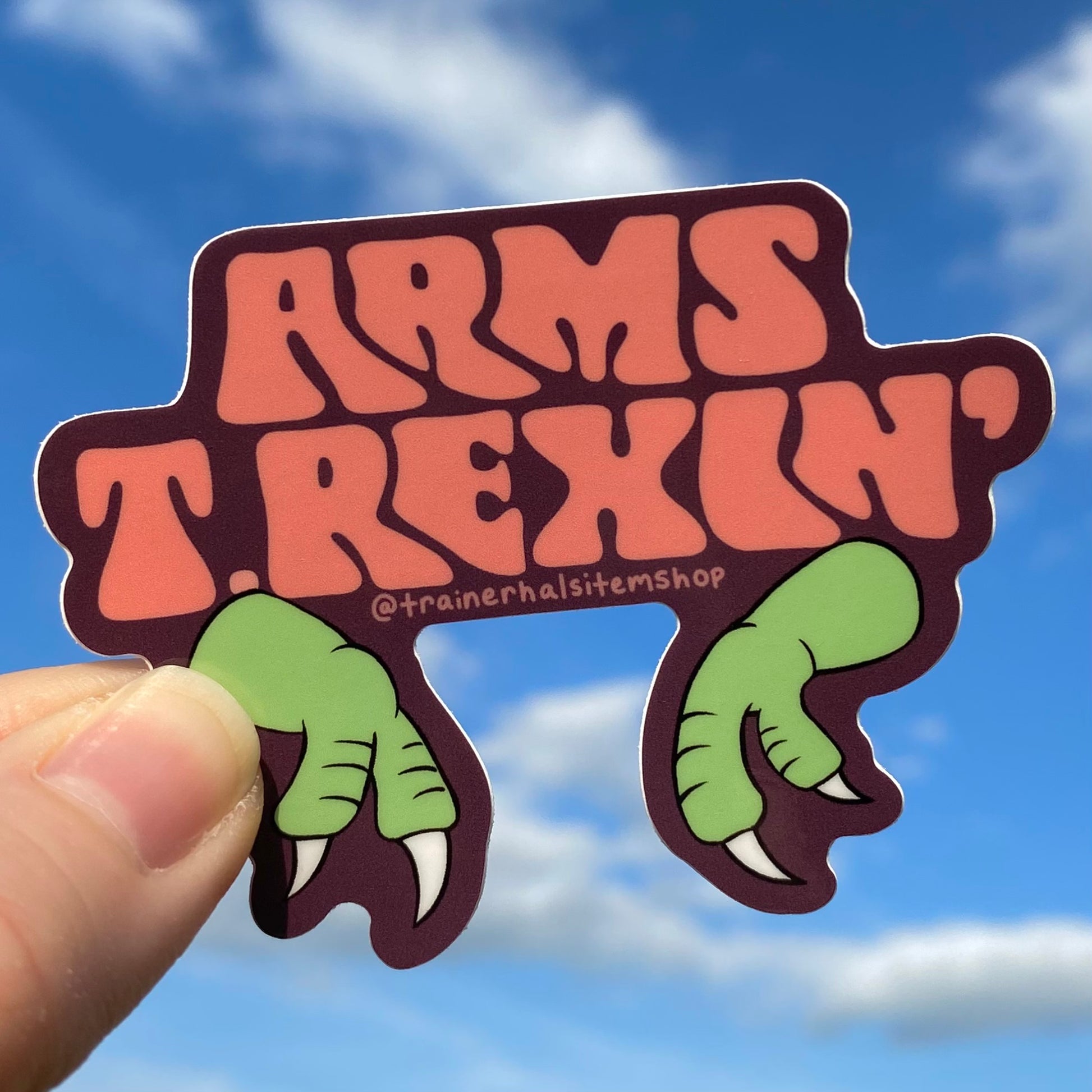 T. Rex Arms Neurodiversity Sticker | Autism Pride Dinosaur Decal