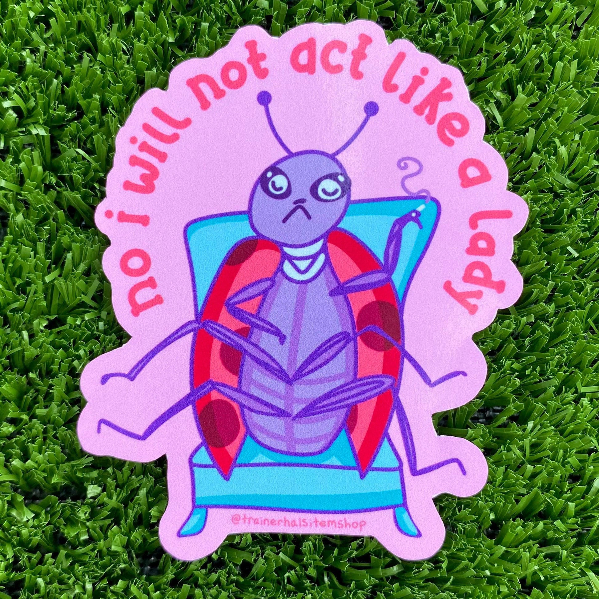 Femme Empowerment Sticker | Powerful Feminist Ladybug Decal