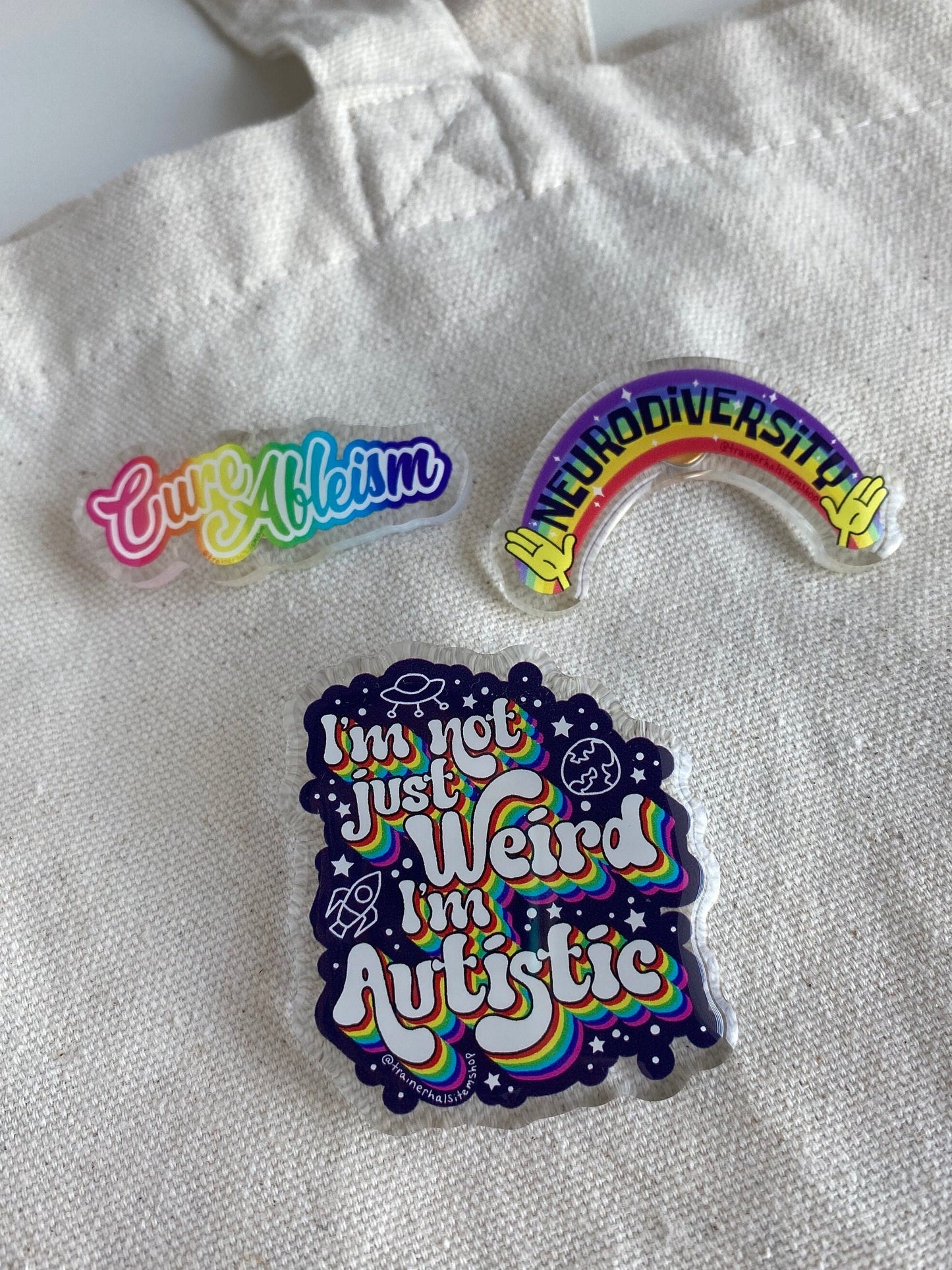 Disability Pride Pin | Rainbow 90s Nostalgia 