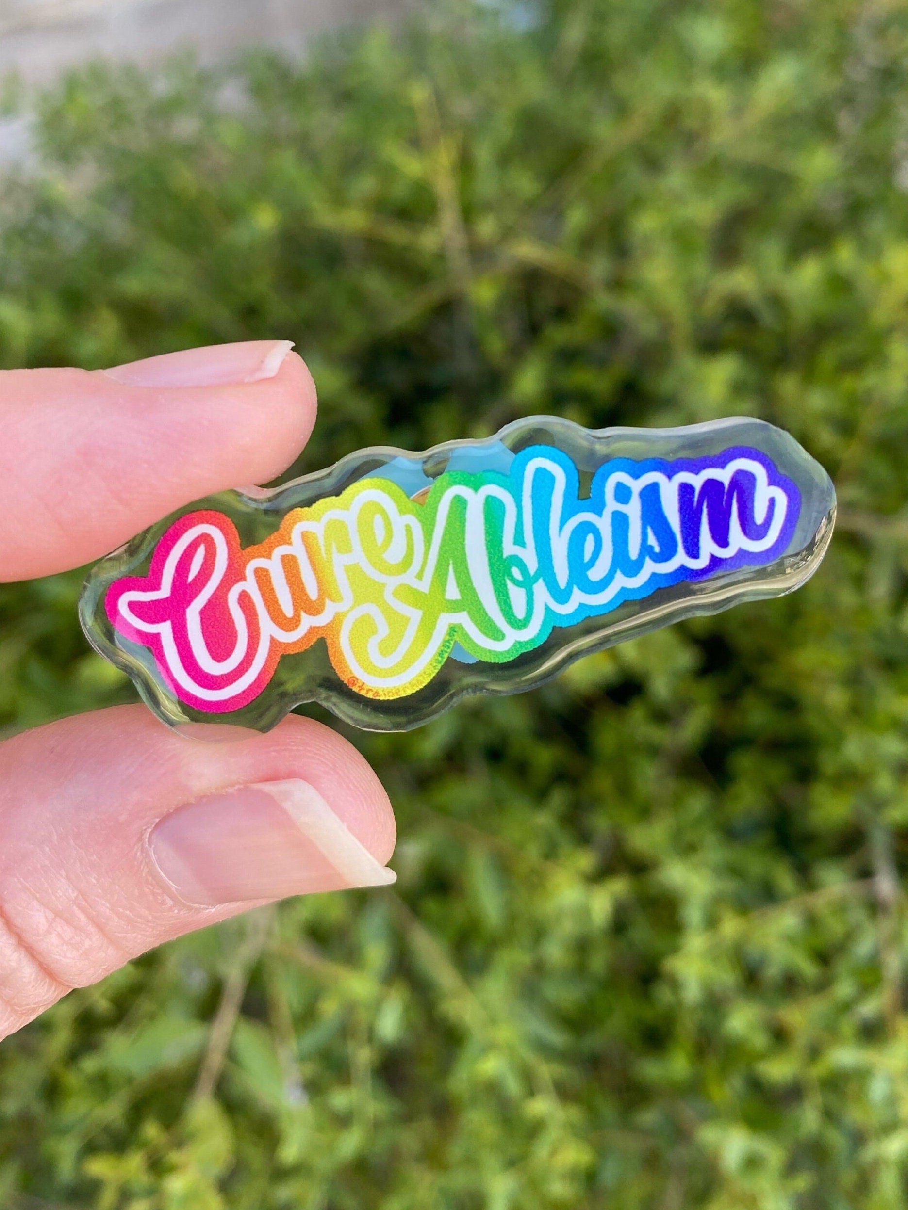 Disability Pride Pin | Rainbow 90s Nostalgia 