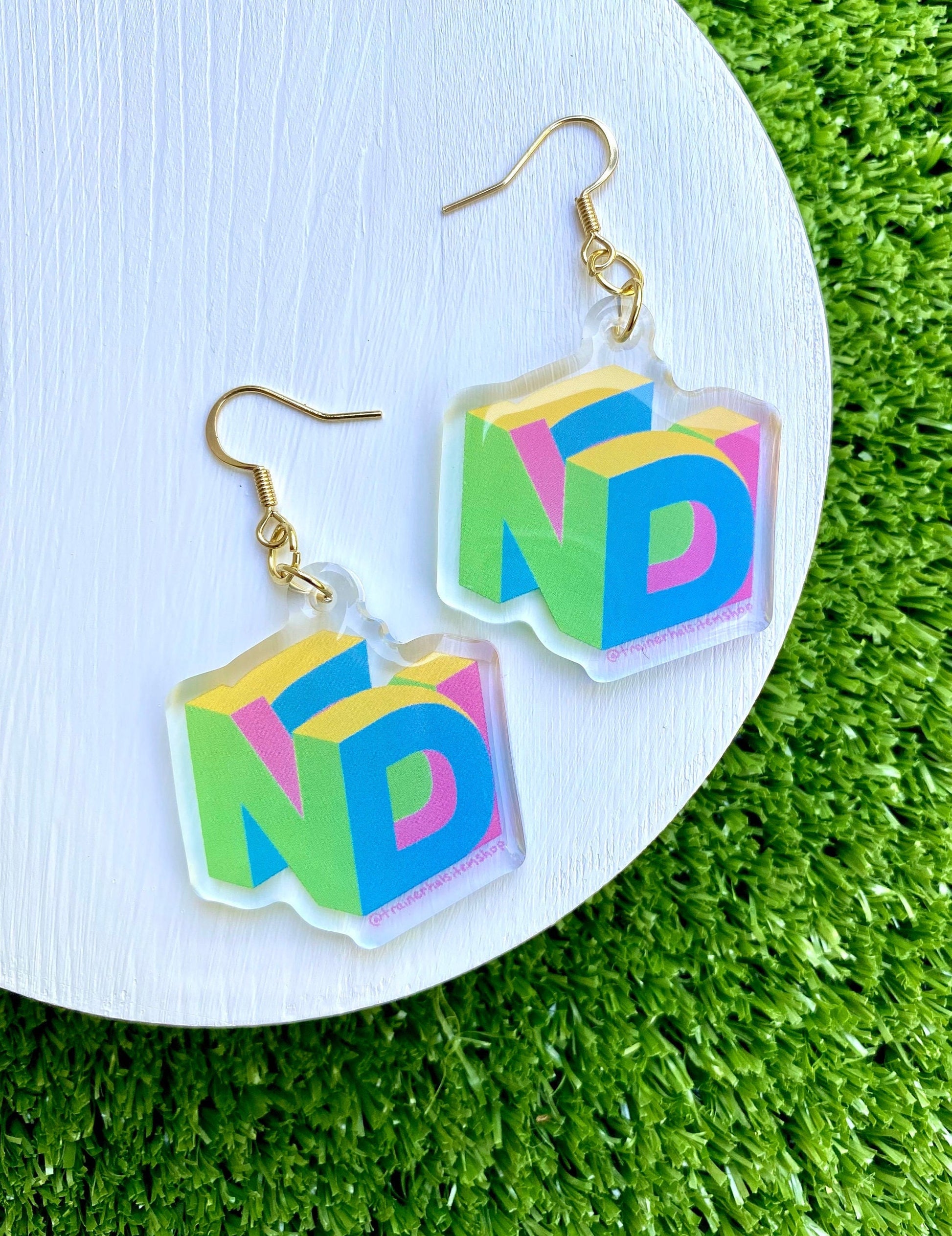 Neurodivergent Pride Earrings | ND 64 Retro Video Game Jewelry 