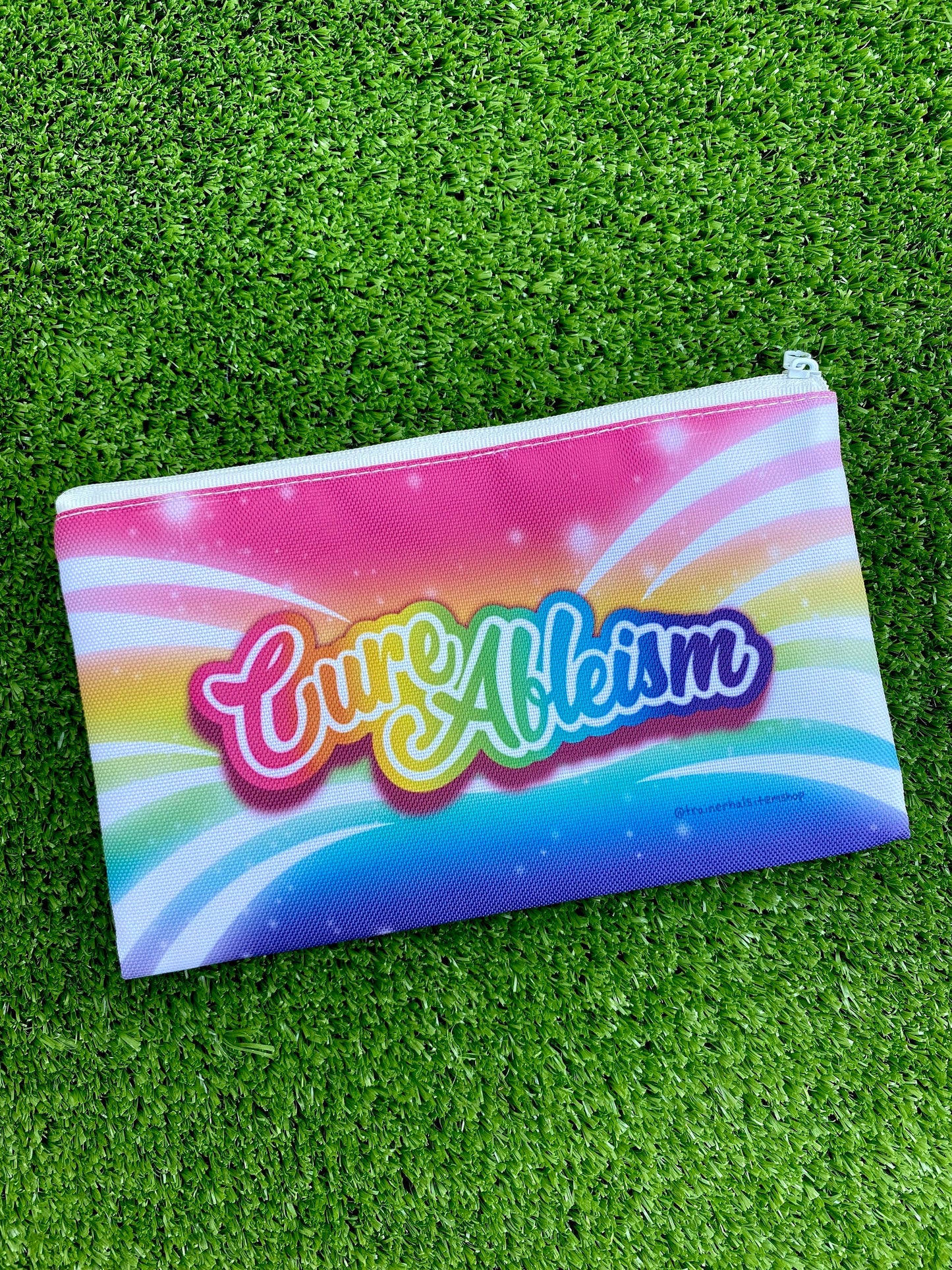 Disability Pride Zipper Pouch | Rainbow Maximalist Pencil Bag